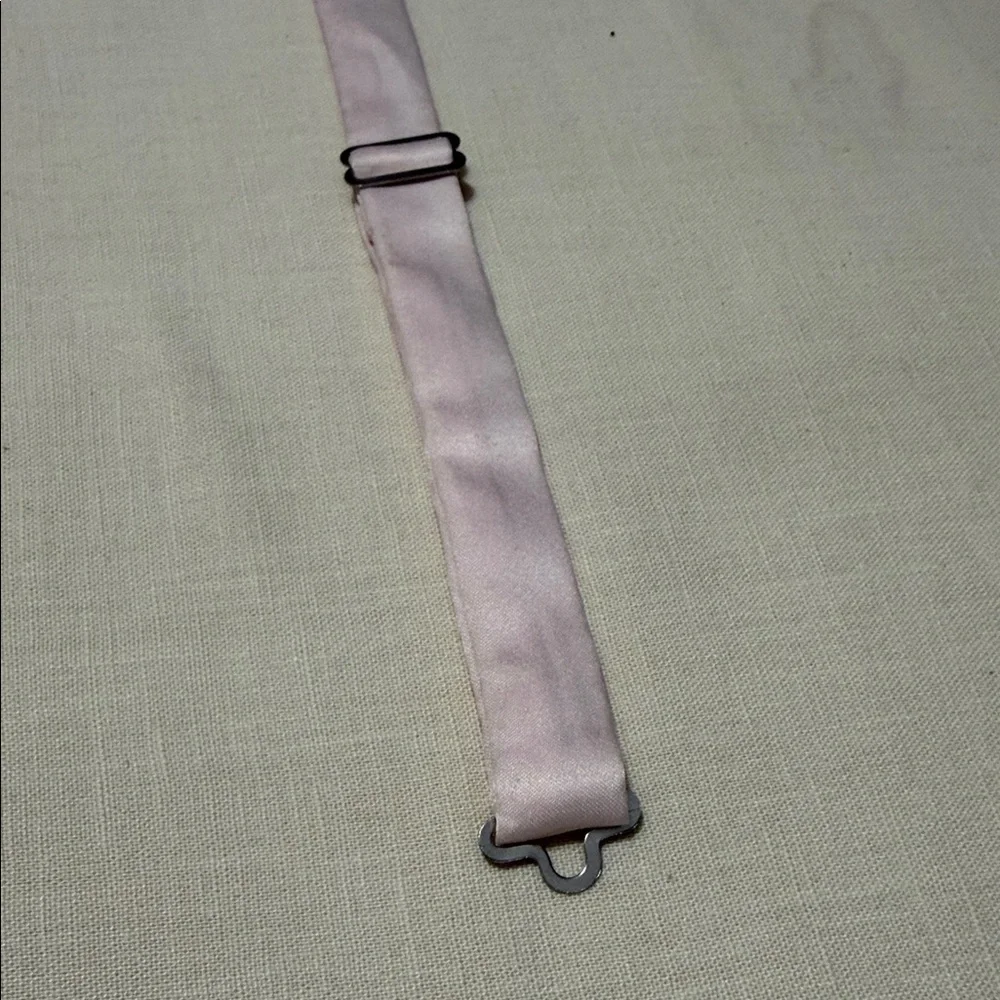 Classic Soft Pink Satin Adjustable Bow Tie